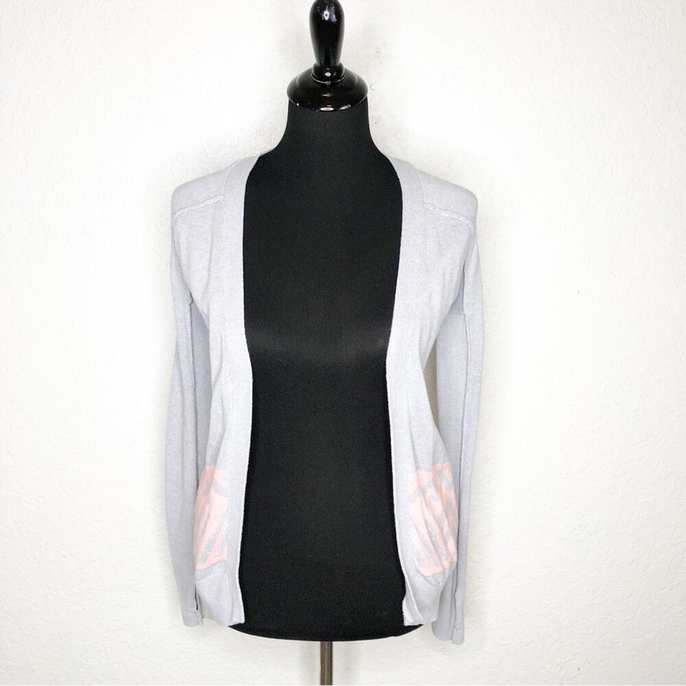 Ivivva light purple and pink geometric open front cardigan sweater size 10